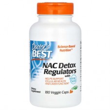 Doctor's Best, N-ацетилцистеїн (NAC) для регуляції процесу детоксикації, 180 рослинних капсул